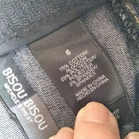 Bisou Bisou Pleated Denim Jean Skirt 6 Dark Wash Blue - Picture 2 of 14